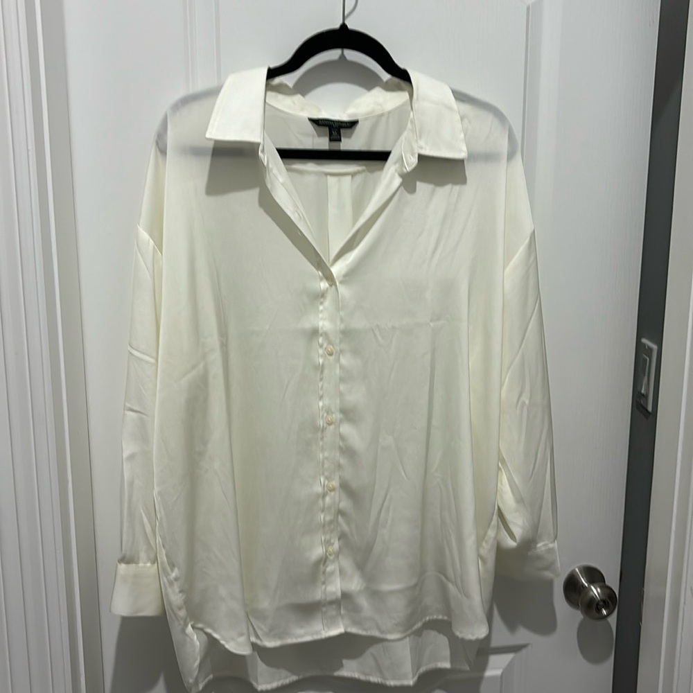 Banana republic silky shirt xl petite new without tag